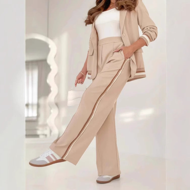 2 Pcs Set Women Suit Coat Pants Suit